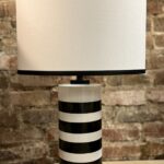black and white stripped lamp